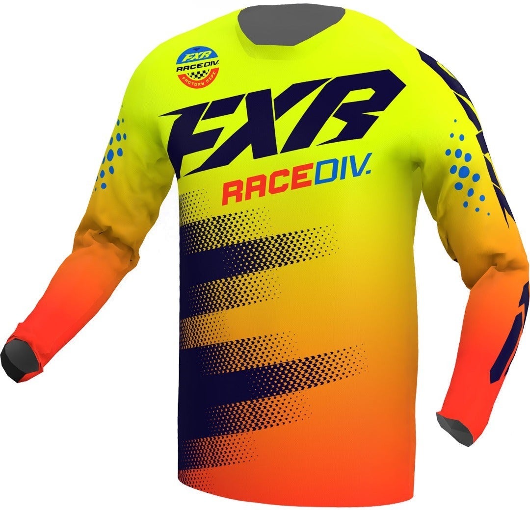 FXR Clutch Stripes Motocross Jersey gul/orange 3XL Figur 1