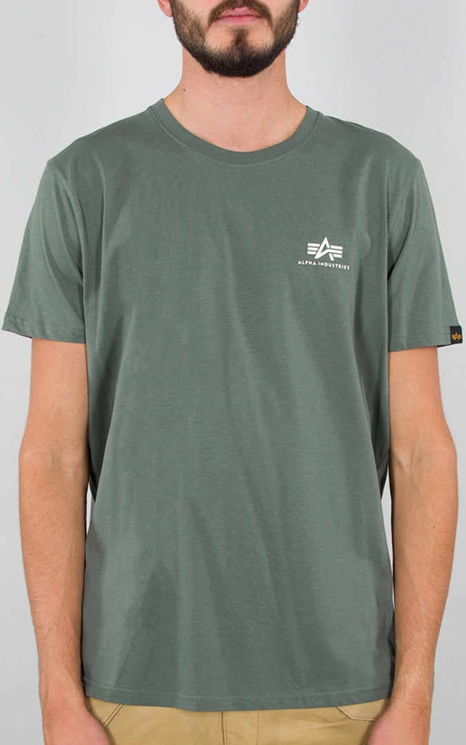 Alpha Industries Basic T Small Logo T-Shirt Grøn XL Figur 1