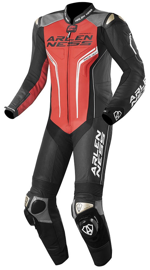 Arlen Ness Sugello One Piece Motorcycle Leather Suit black/red 60 Figure 1