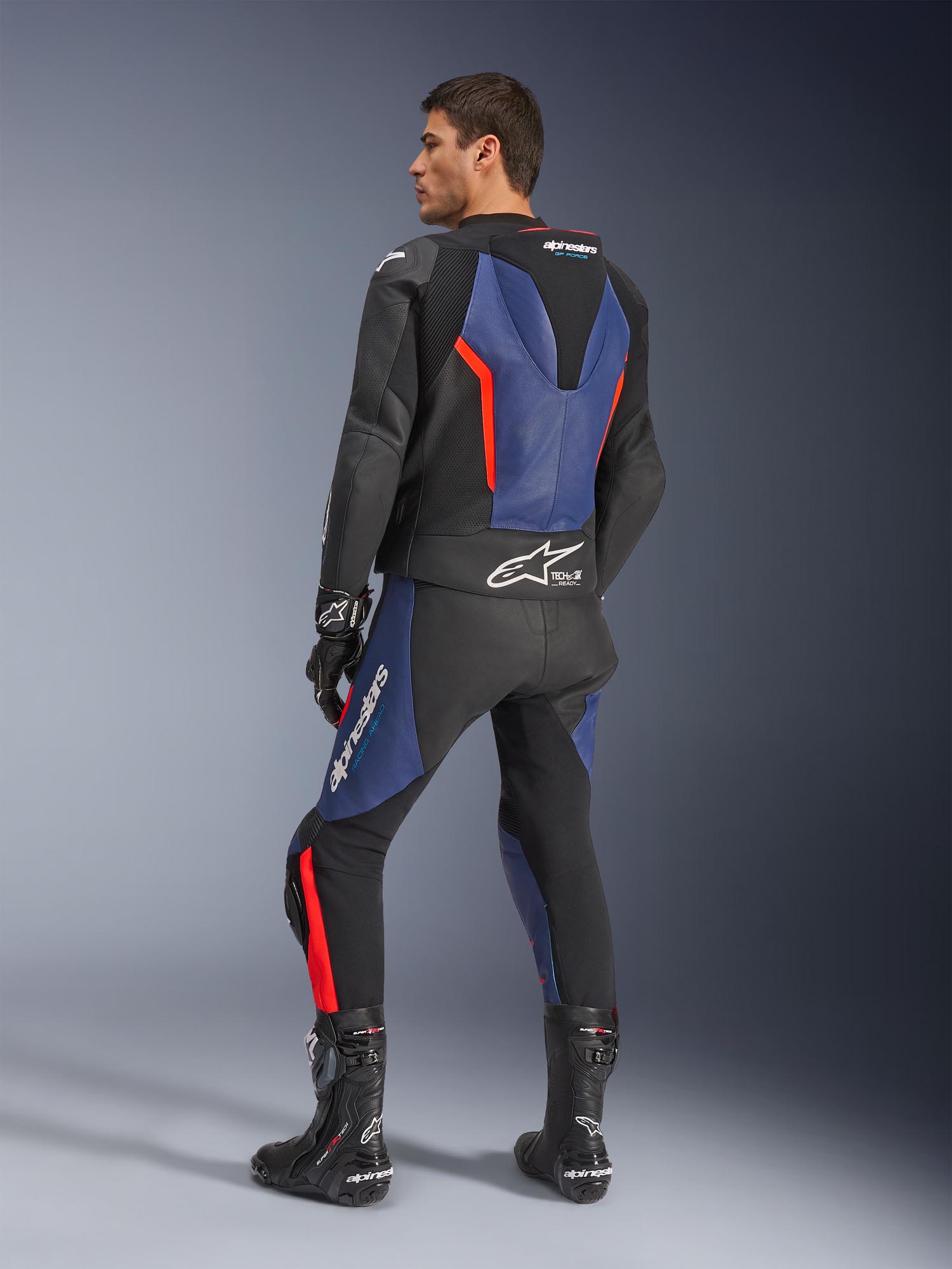 Alpinestars GP Force V2 Two Piece Motorcycle Leather Suit black/blue/red 58 Figure 8