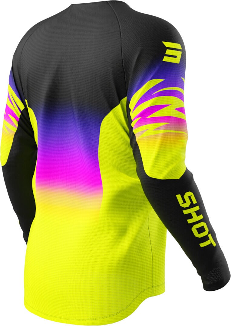 Shot Devo X-Trem Maglia da motocross nero/rosa/giallo M Figura 2