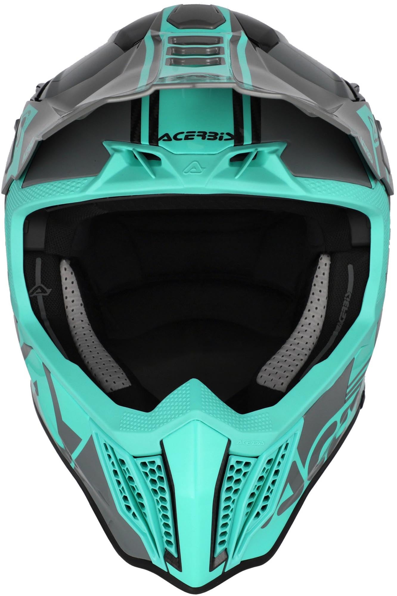 Acerbis Airstrike-C Graphic Carbon Motocross Helm schwarz/türkis XS (53/54) Abbildung 4