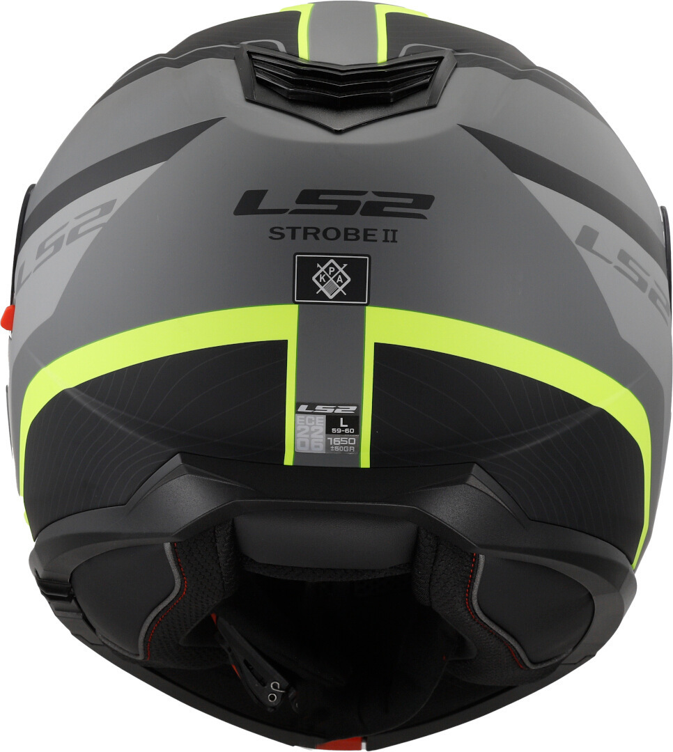 LS2 FF908 Strobe II Monza Cască Negru mat/gri/galben-neon XS (53/54) Figura 5