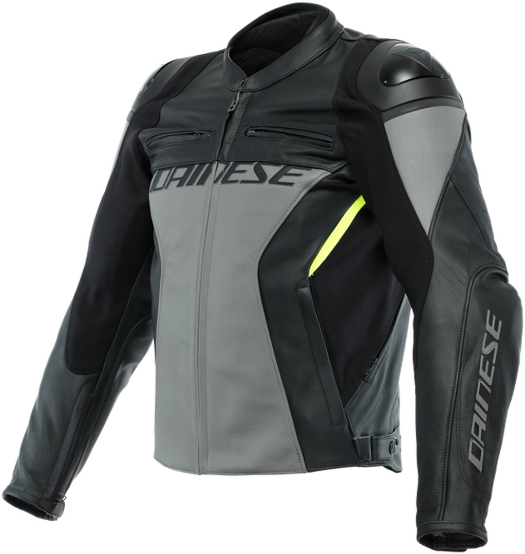 Dainese Racing 4 Motorcycle Leather Jacket grey/black 62 Figure 1
