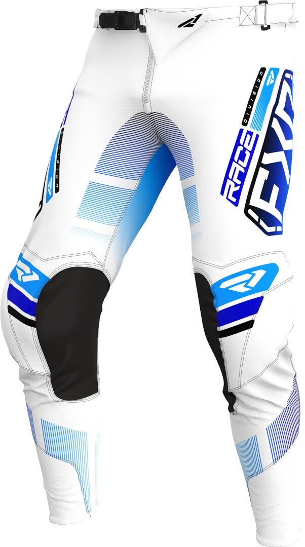 FXR Podium 2025 Motocross bukser hvid/sort/blå 38 Figur 1