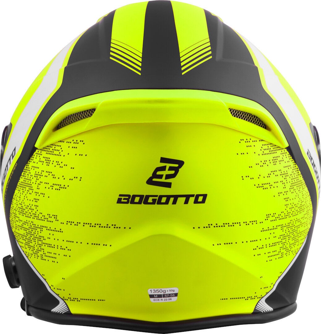 Bogotto H586 BT Illus Casco jet Bluetooth nero opaco/giallo XL Figura 4
