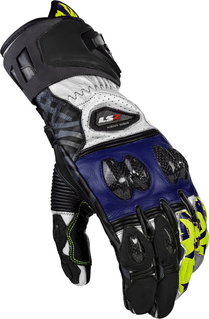 LS2 Feng Guanti da moto nero/blu L Figura 1
