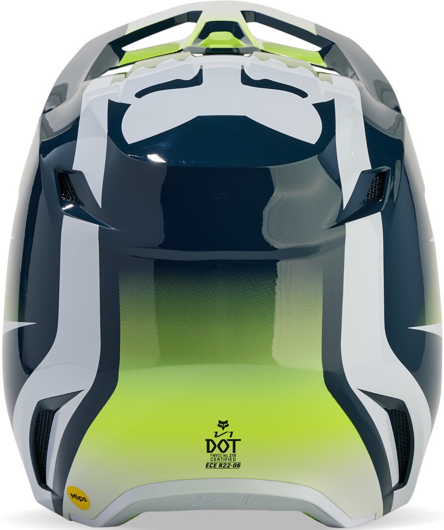 FOX V1 Flora MIPS Casco Motocross blu/giallo XL (61/62) Figura 6