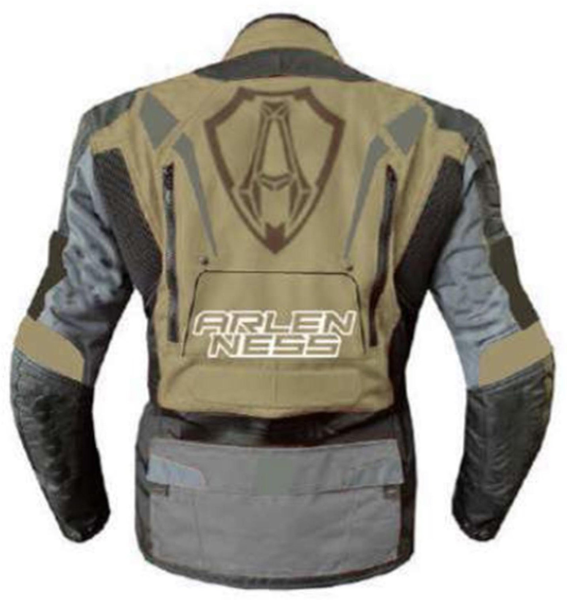Arlen Ness Tujura waterproof Motorcycle Textile Jacket khaki/dark grey 56 Figure 2
