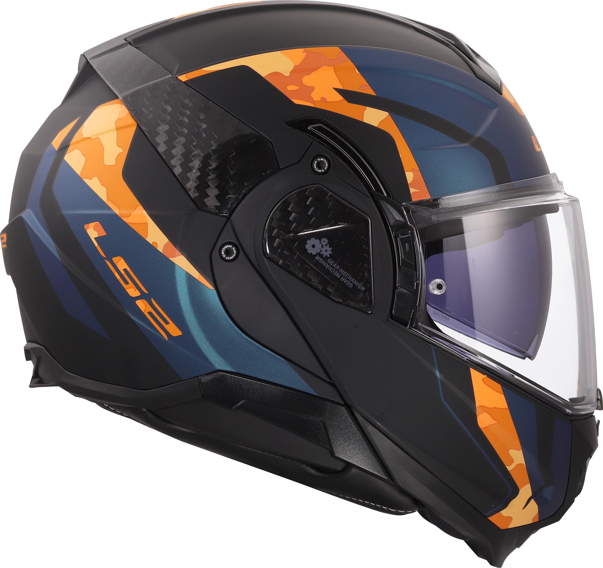 LS2 FF910 Advant II Glide Klapphelm schwarz/orange S (55/56) Abbildung 8