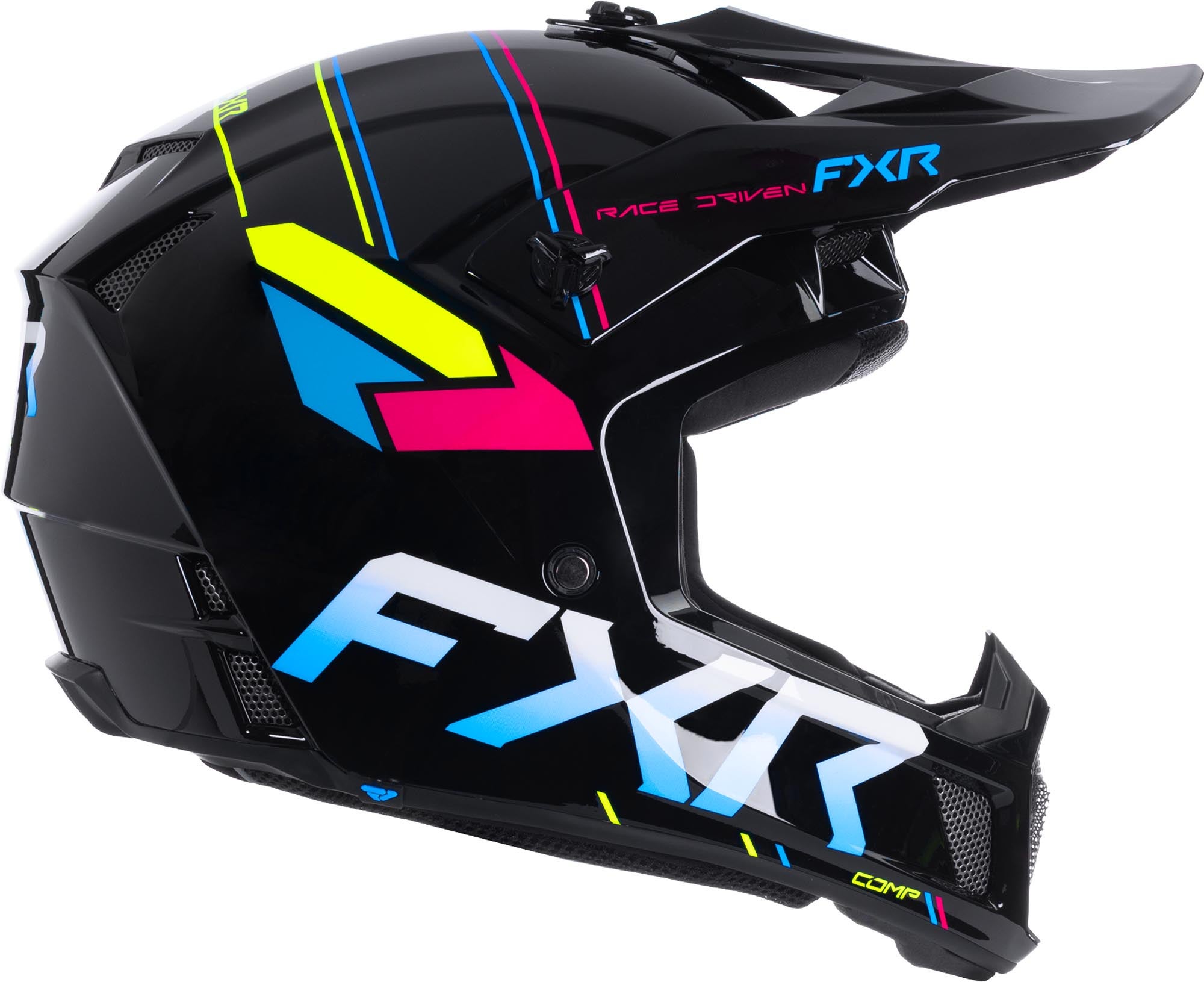 FXR Clutch Comp Casco da motocross nero/blu/giallo 3XL Figura 3