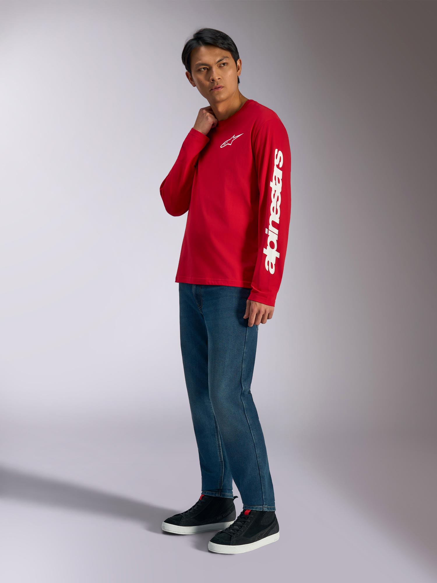 Alpinestars Trackside CSF Langarmshirt rot/weiß S Abbildung 7