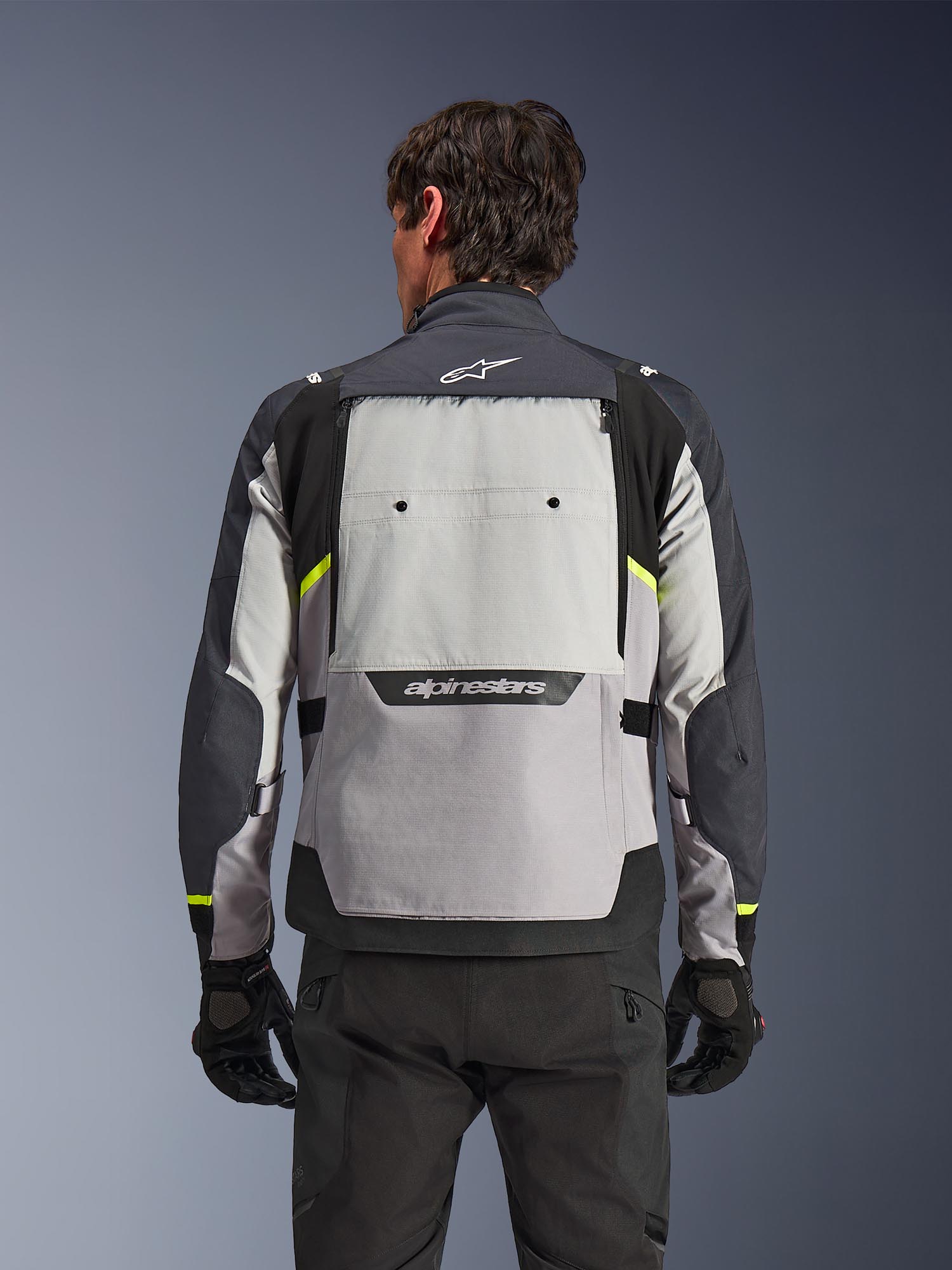 Alpinestars Cusco Drystar Veste textile moto imperméable Gris foncé/gris clair M Figure 7
