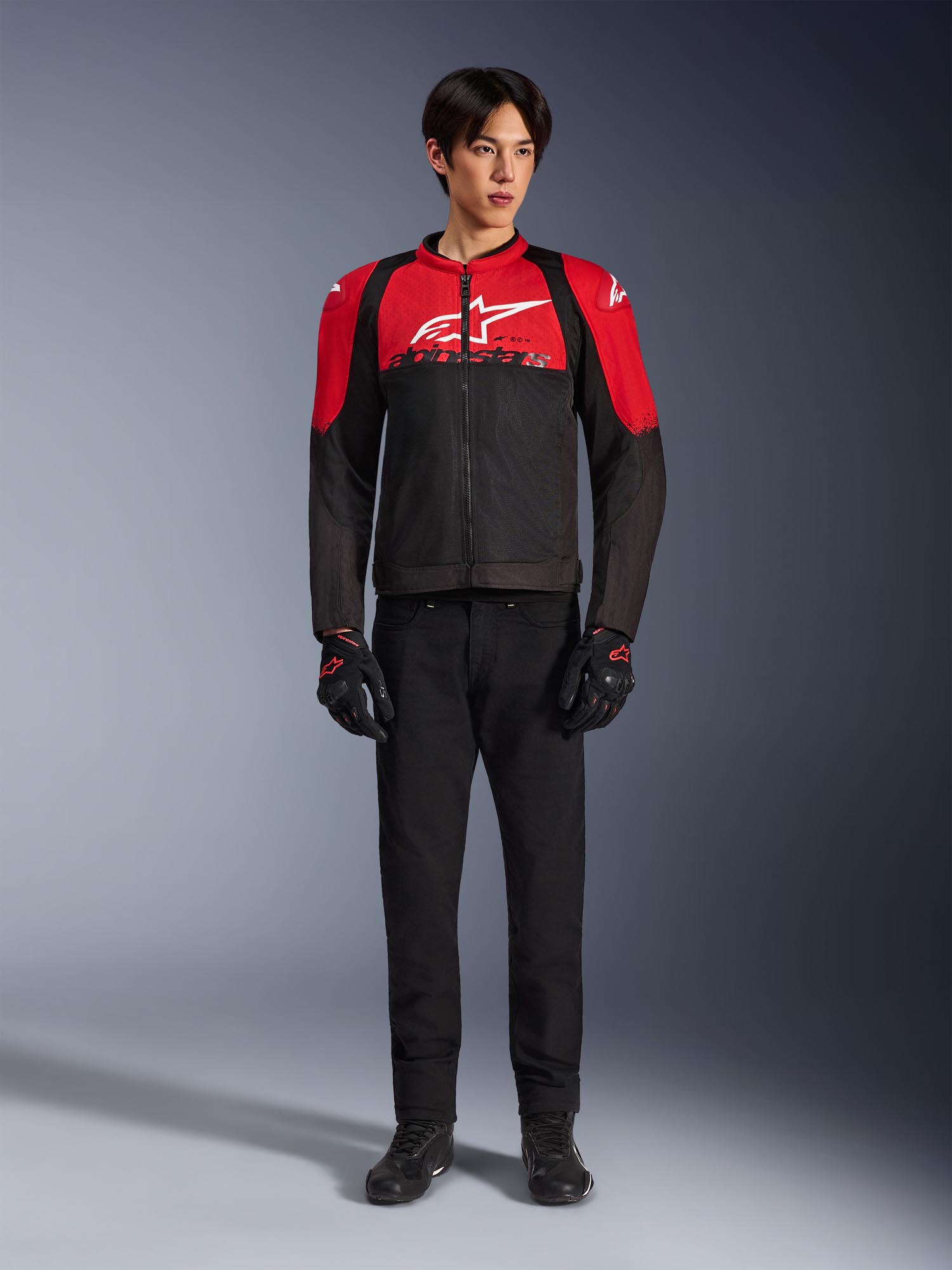 Alpinestars SMX Air Perforated Motorcycle Textile Jacket black/neon-red M Figure 4