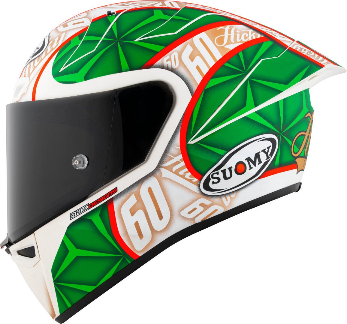 Side view of Suomy S1-XR GP Hickman Replica 2023 FIM E06 Helmet