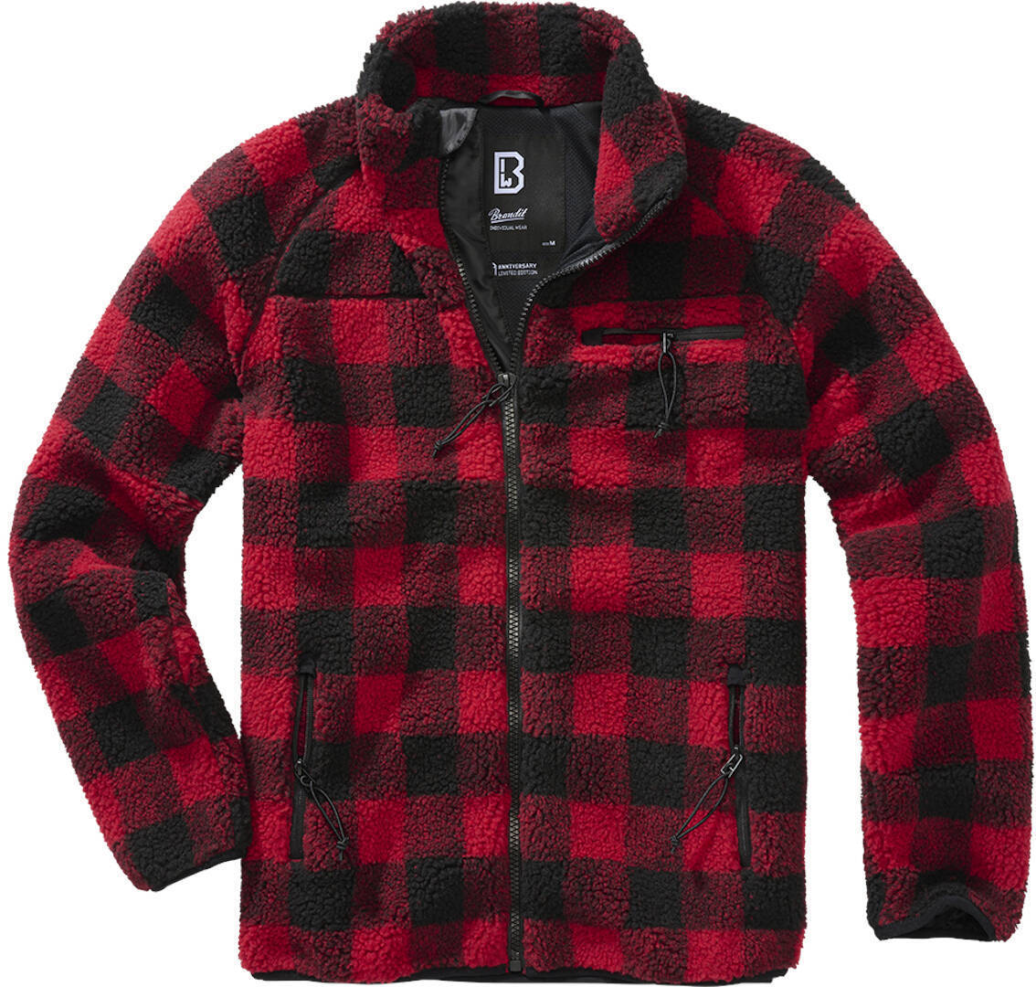 Brandit Teddyfleece Veste noir/rouge M Figure 1