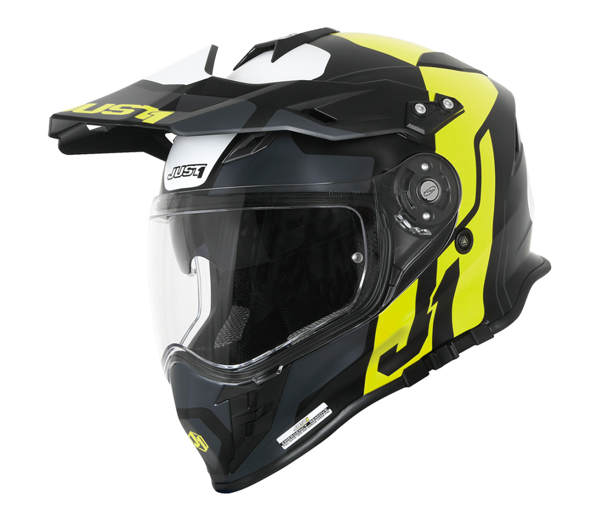 Just1 J34 Pro Tour Motocross hjelm sort mat/neon L (59/60) Figur 1