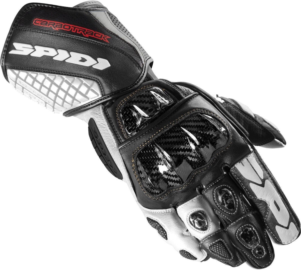 Spidi Carbo Track Evo Motorcykel handsker Sort/hvid L Figur 1