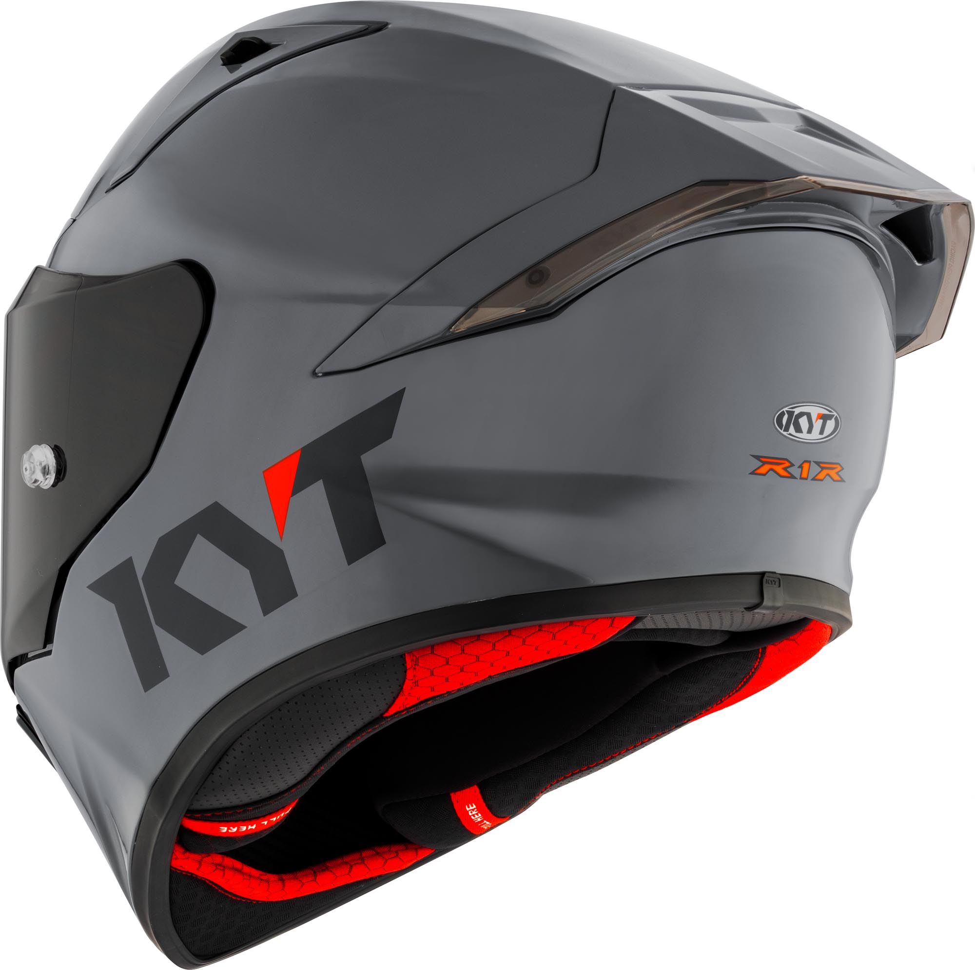 KYT R1R Plain Helm grau/anthrazit XXL (63) Abbildung 3