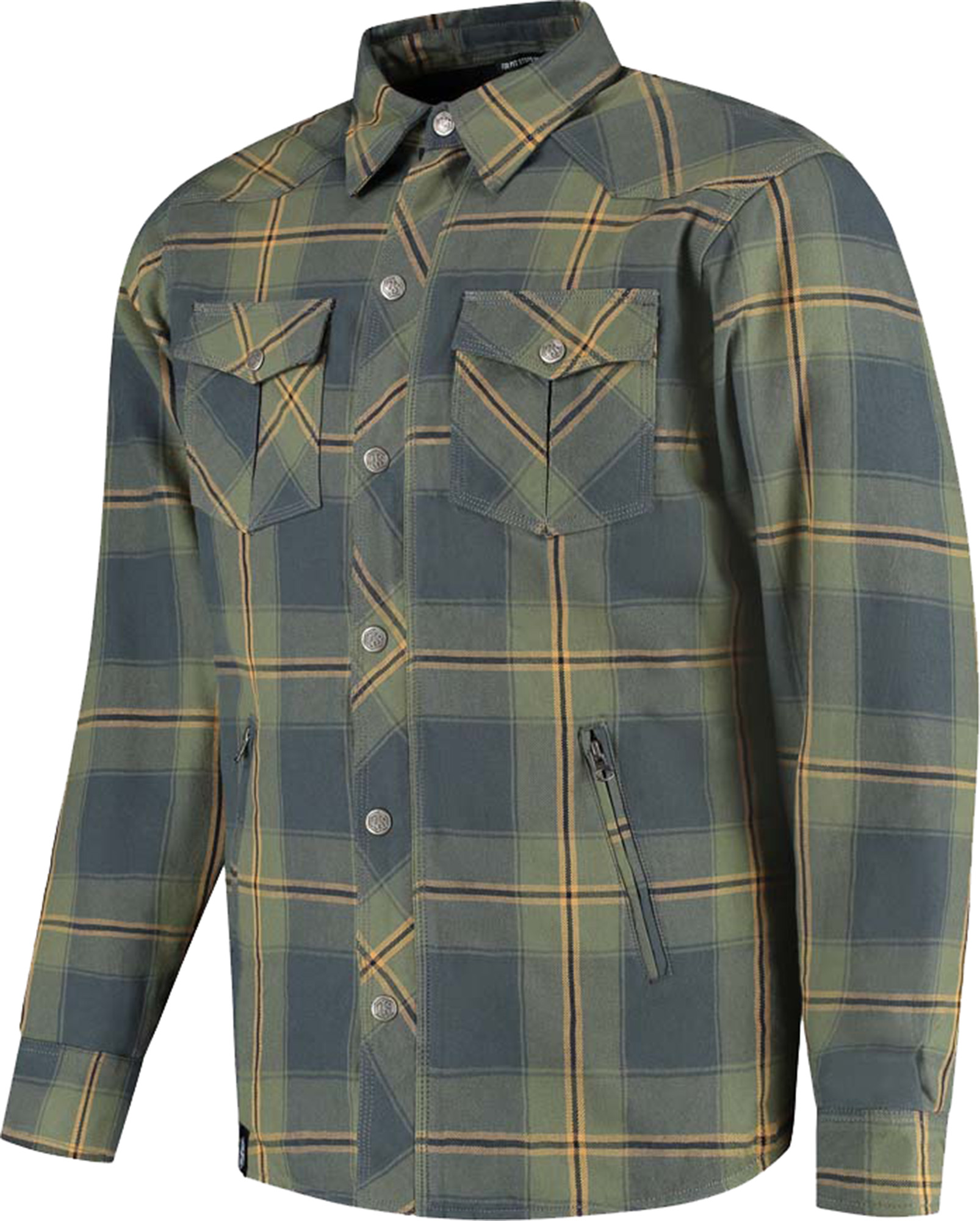 Rusty Stitches Noah Fleece Tech Motocyklová textilní bunda modrá/zelená 3XL Obrázek 1