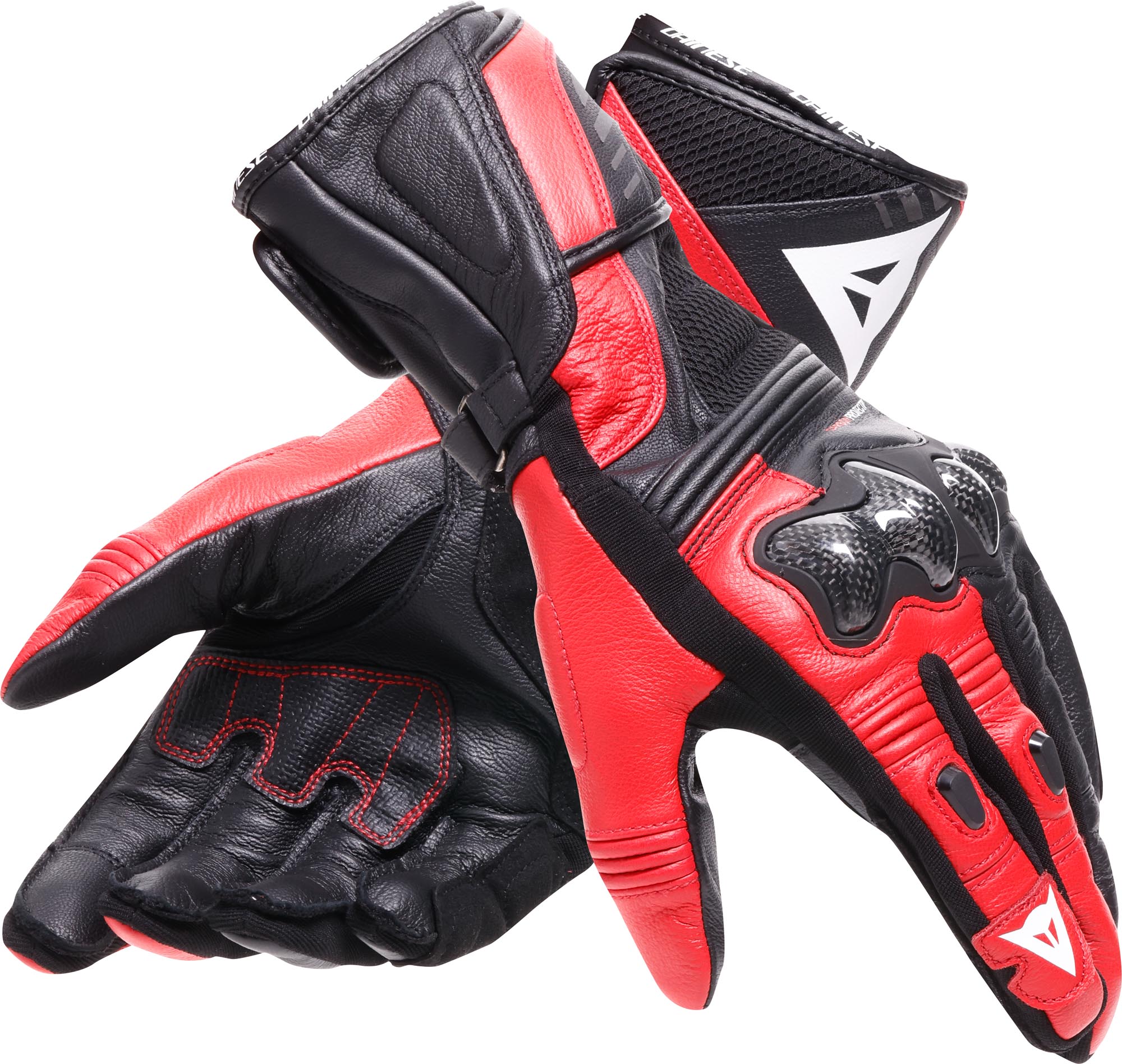 Dainese Reacto Carbon Long Motorsykkelhansker svart/rød L Figur 5