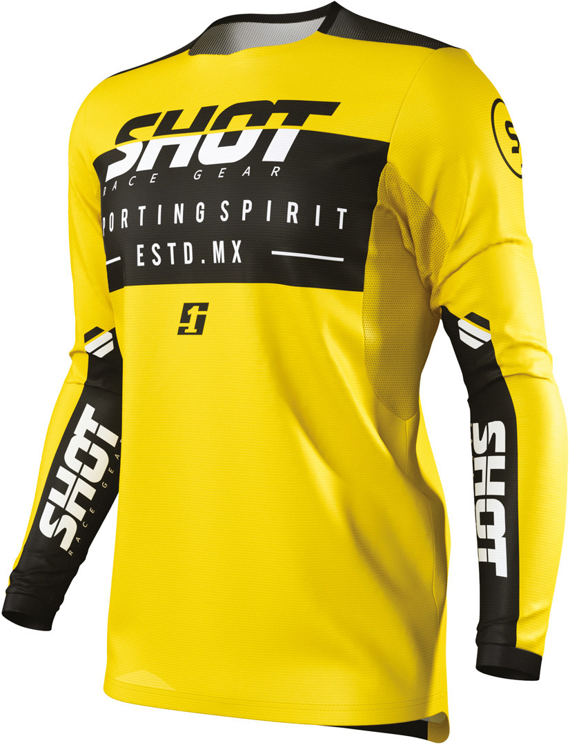Shot Contact Spirit Tricou de motocross galben S Figura 1