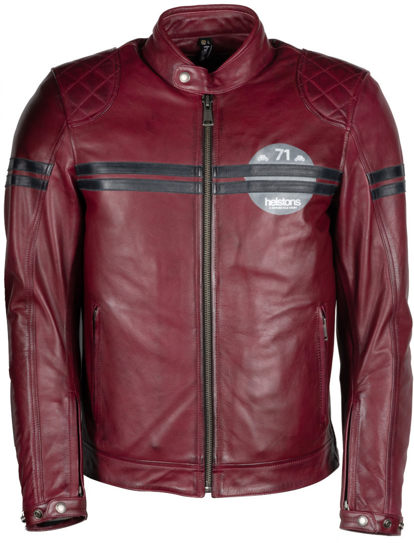 Helstons Chevy Buffalo Motorrad Lederjacke dunkelrot L Abbildung 1