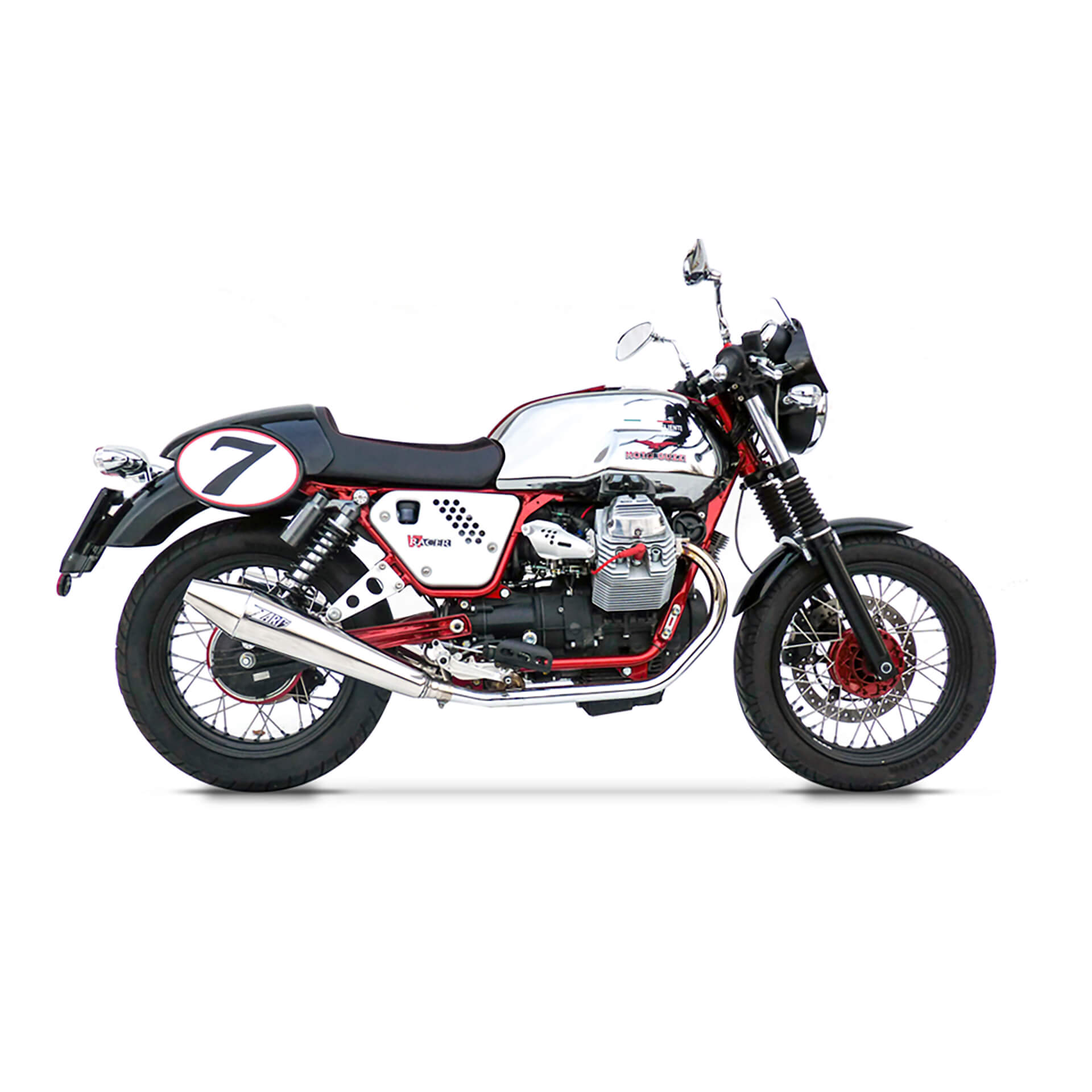 ZARD Moto Guzzi V7 Cafe Racer/Cafe Classic, Edelstahl 2-2 inkl