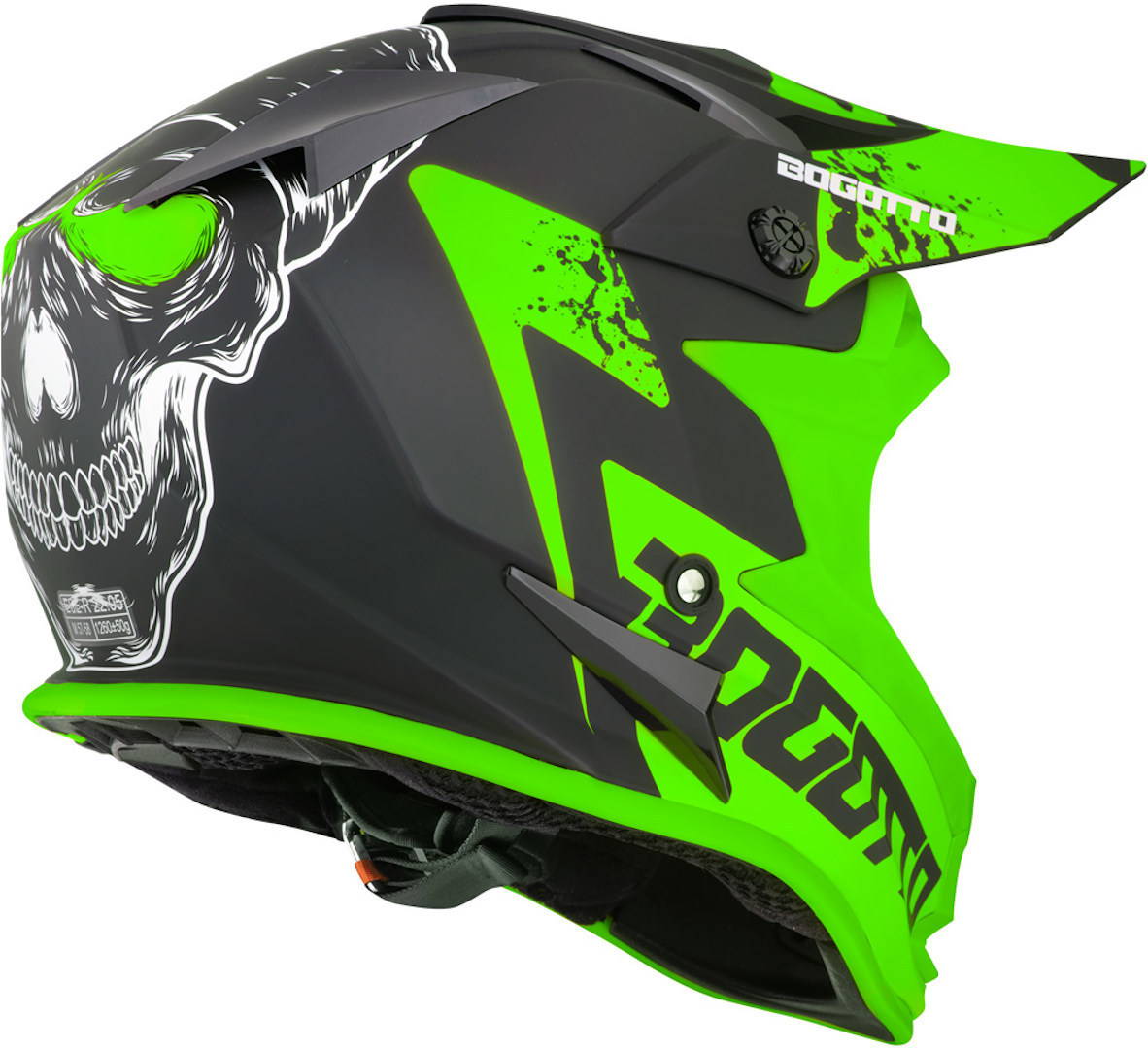 Bogotto V321 Soulcatcher Cască de motocross verde/negru XS Figura 2
