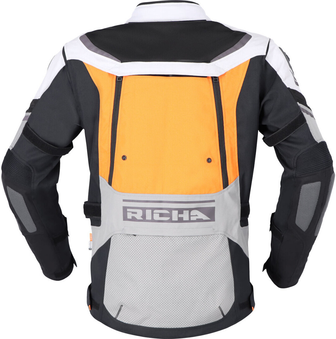 Richa Infinity 2 Adventure waterproof Motorcycle Textile Jacket black/grey/orange XL Figure 3