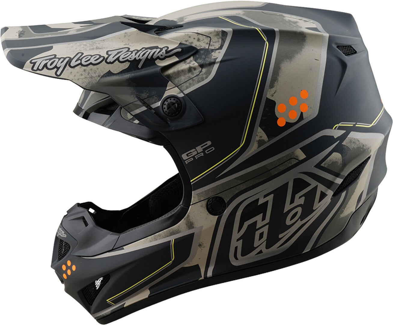 Troy Lee Designs GP Pro MIPS Trooper Casco Motoross nero/grigio/verde XL (60/61) Figura 2