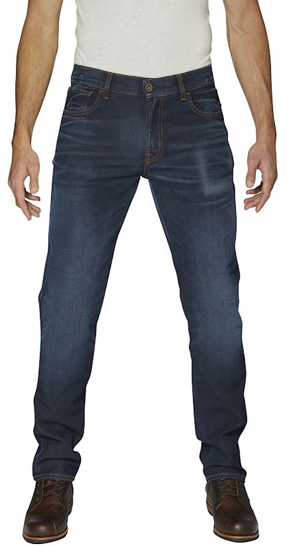 Rokker Rokkertech Slim D.Blue Motorsykkel Jeans 33 L34 Figur 1