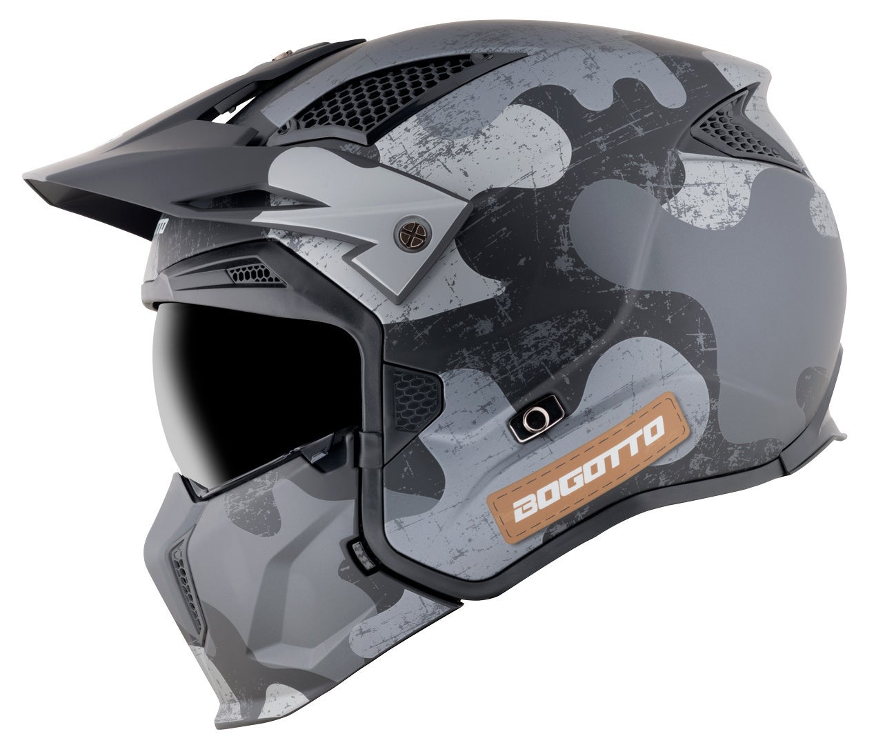 Bogotto Radic Camo Hjelm sort mat/grå L Figur 12