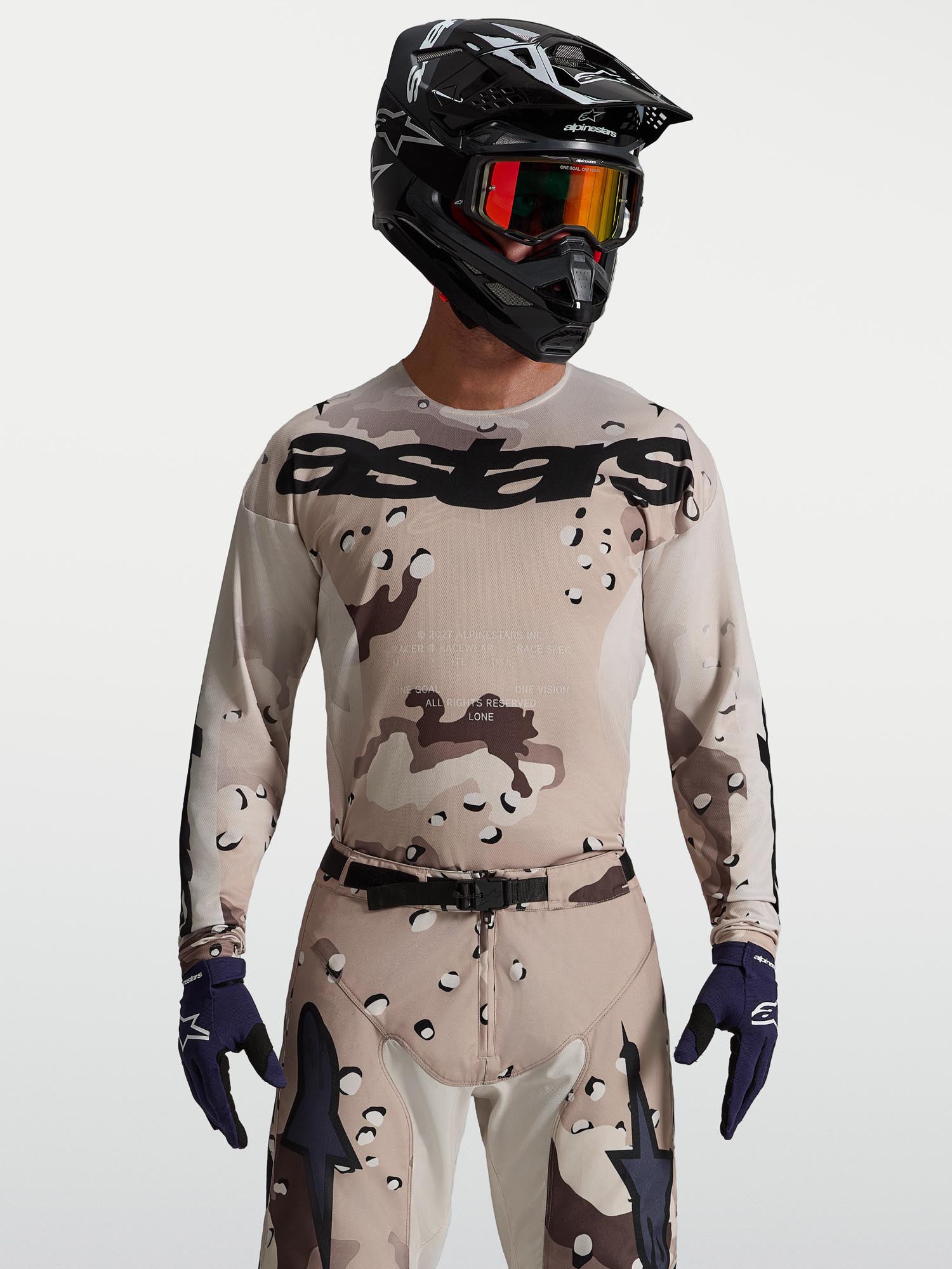 Alpinestars Racer Lone Motokros dres rjava/črna S Slika 7
