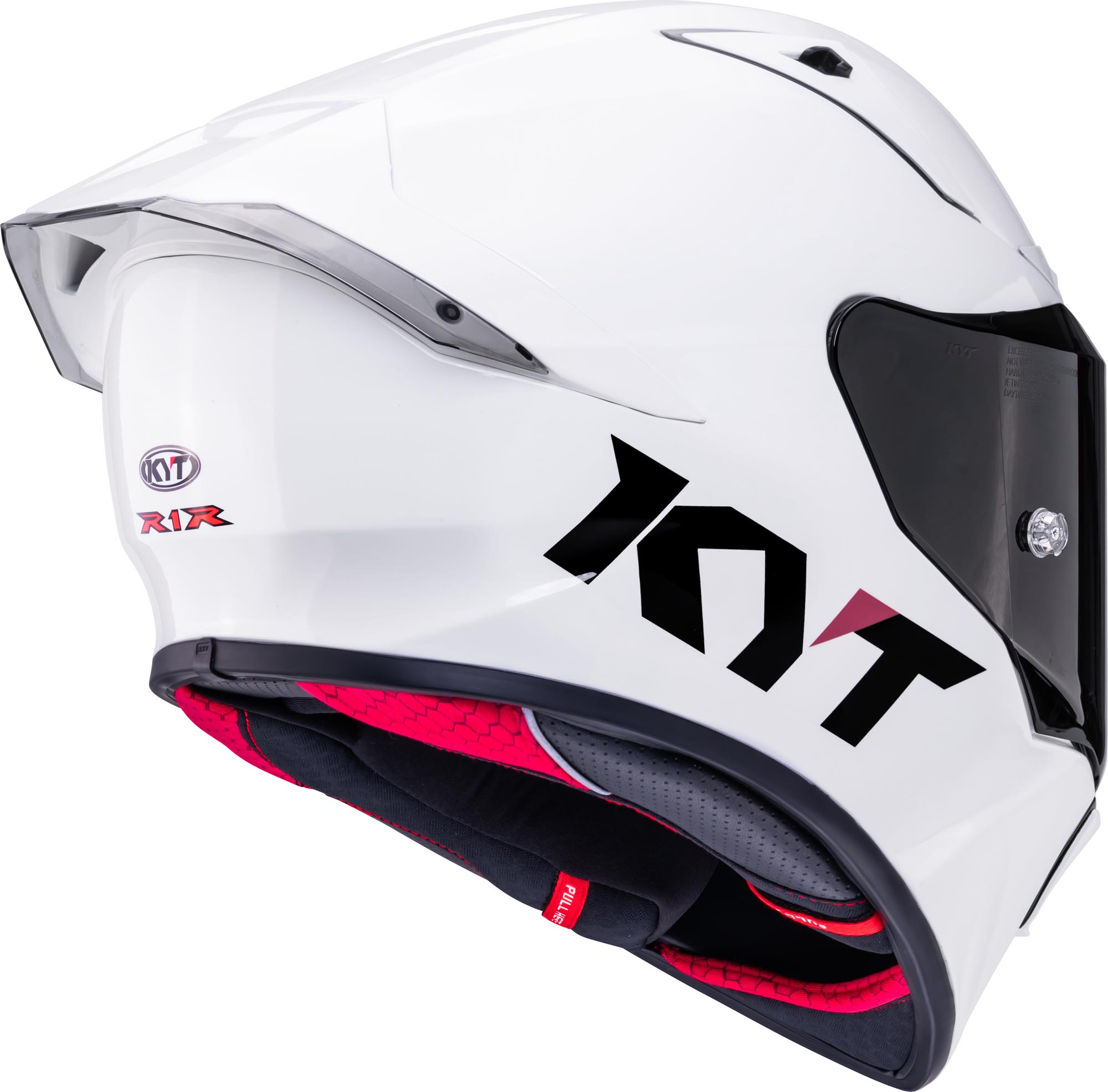 Side view of KYT R1R Plain Helmet
