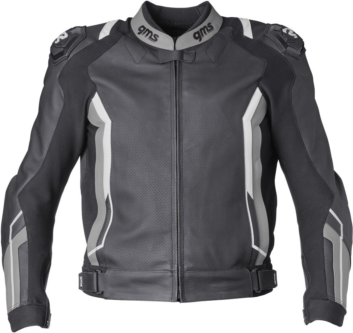 GMS GR-1 Two Piece Motorcycle Leather Suit black/grey/white 58 Figure 6