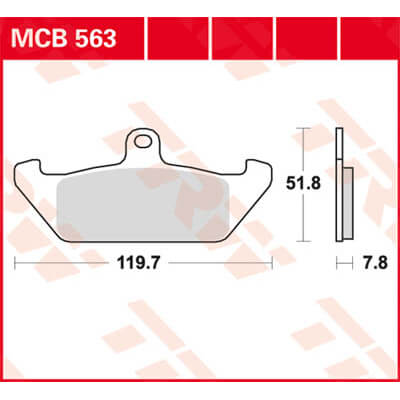 TRW Lucas Bremsbelag MCB563 Figur 1