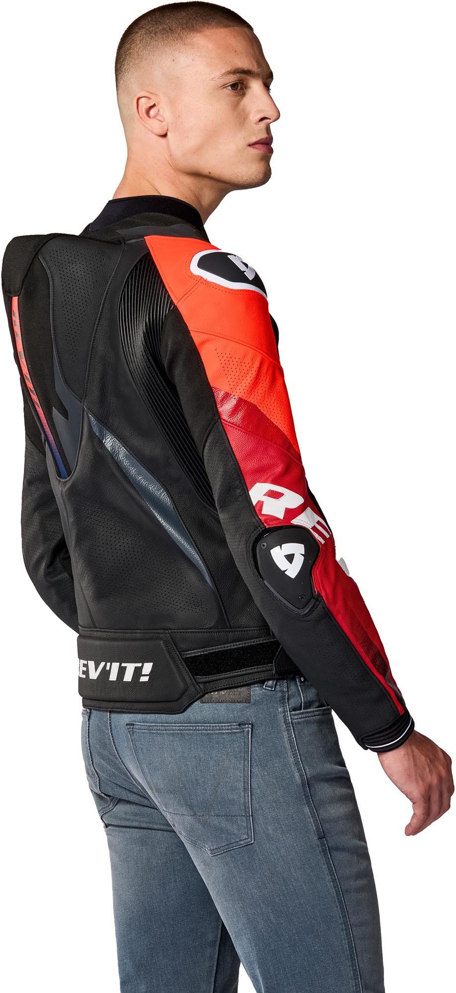 Revit Hyperspeed 3 Pro Motorcycle Leather Jacket black/red 52 Figure 5