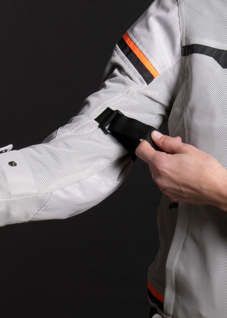 LS2 Riva imperméable dames moto textile veste Gris clair/orange S Figure 6