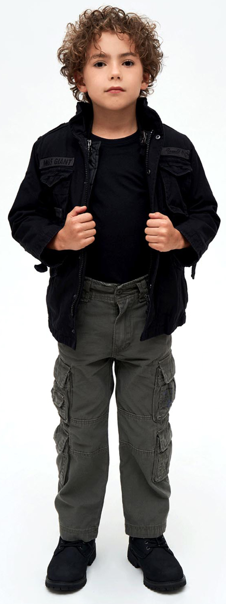 Brandit M65 Giant Veste pour enfants noir 122-128 Figure 6