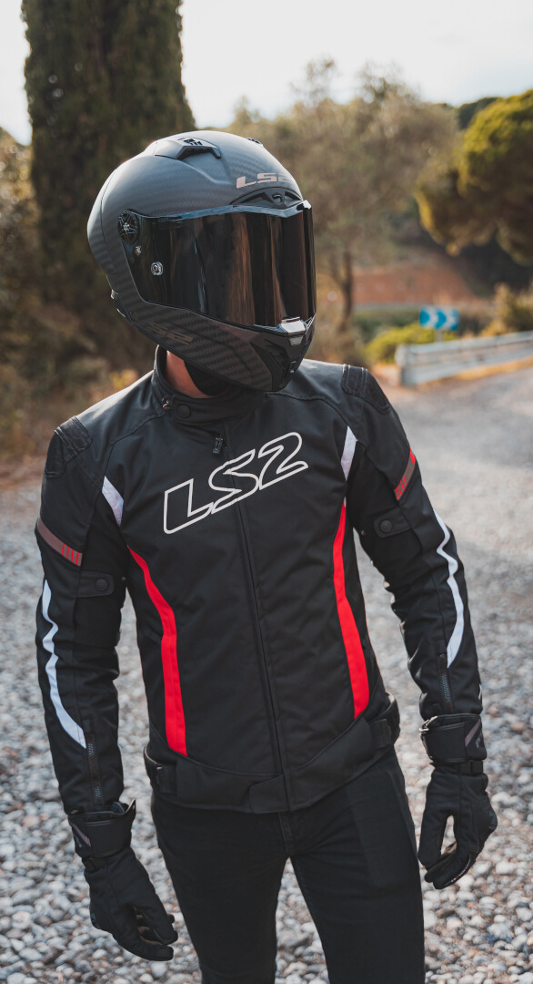 LS2 Gate waterproof Motorcycle Textile Jacket black/red/white L Figure 6