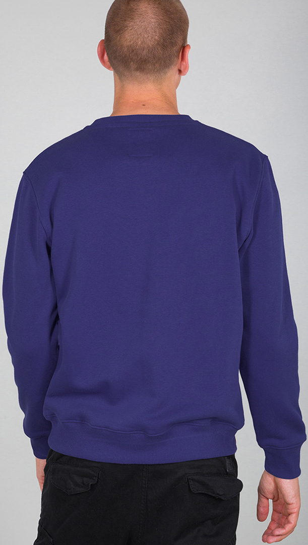 Alpha Industries Basic Sweatshirt blå/hvid L Figur 2