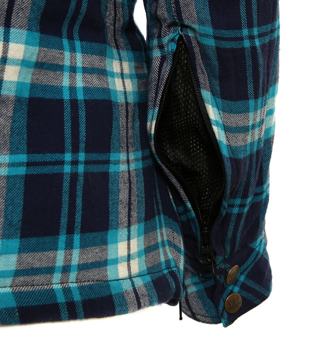 Bores Lumberjack Premium Camicia moto da donna blu/bianco S Figura 6