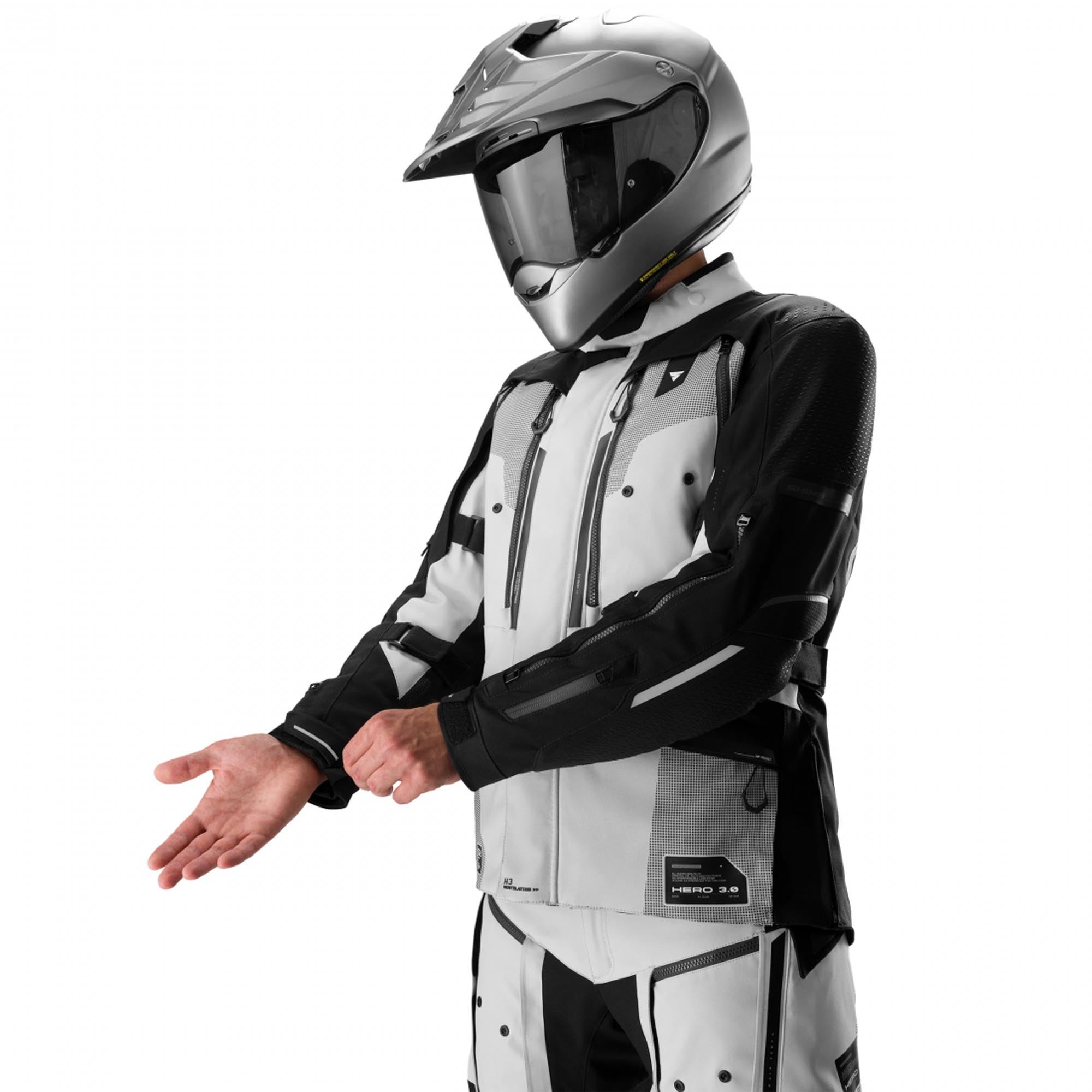 SHIMA Hero 3.0 Motorsykkel tekstiljakke grå/svart XXL Figur 7