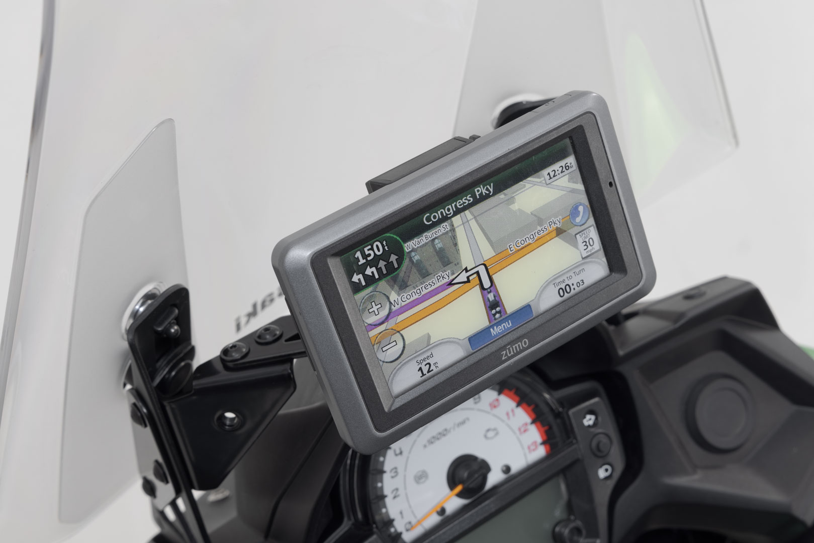 Suport GPS SW-Motech pentru cockpit - Negru. Kawasaki Versys 650 (14-21). Figura 2