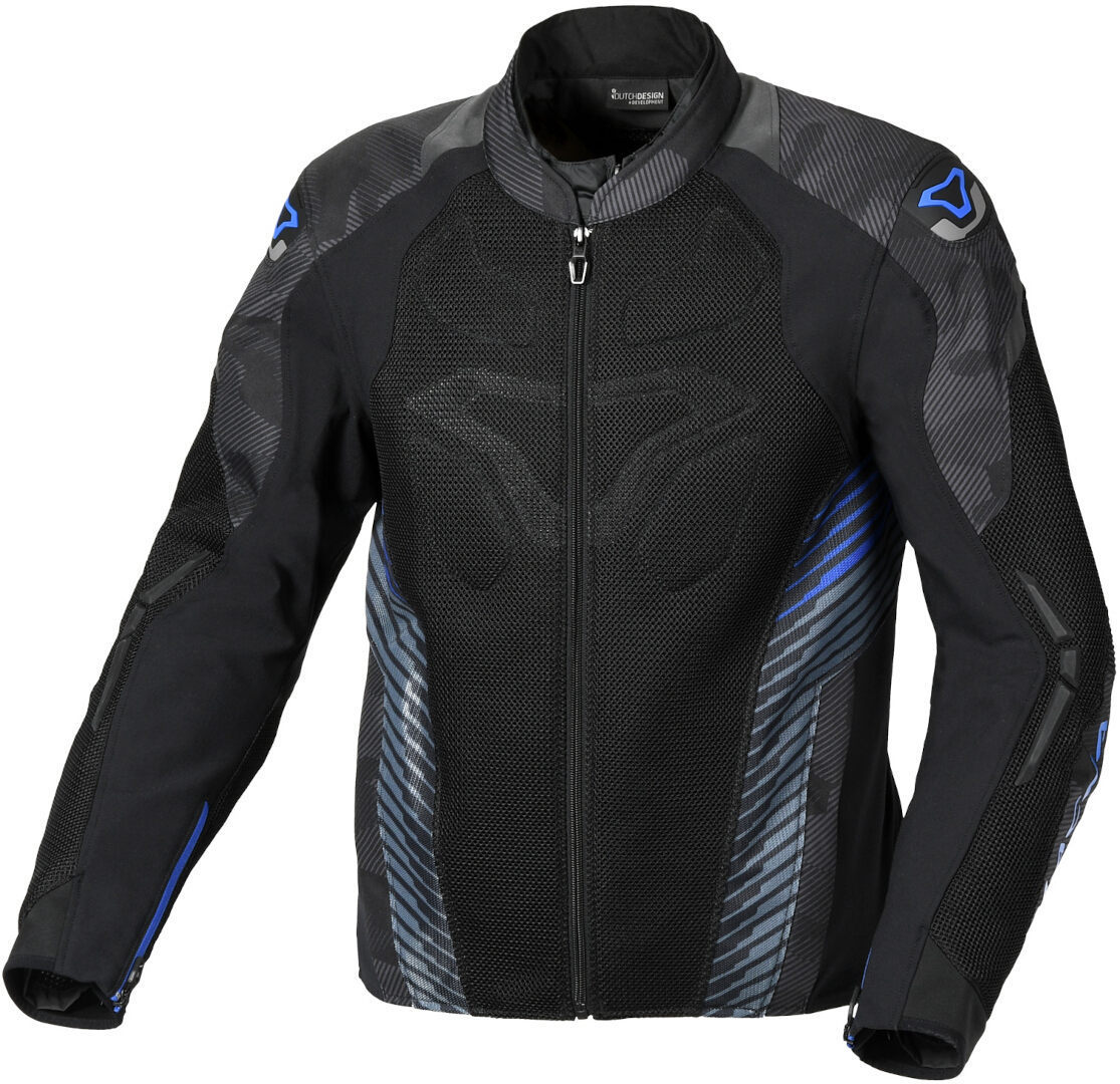 Macna Novic Veste textile de moto imperméable noir/gris/bleu M Figure 1