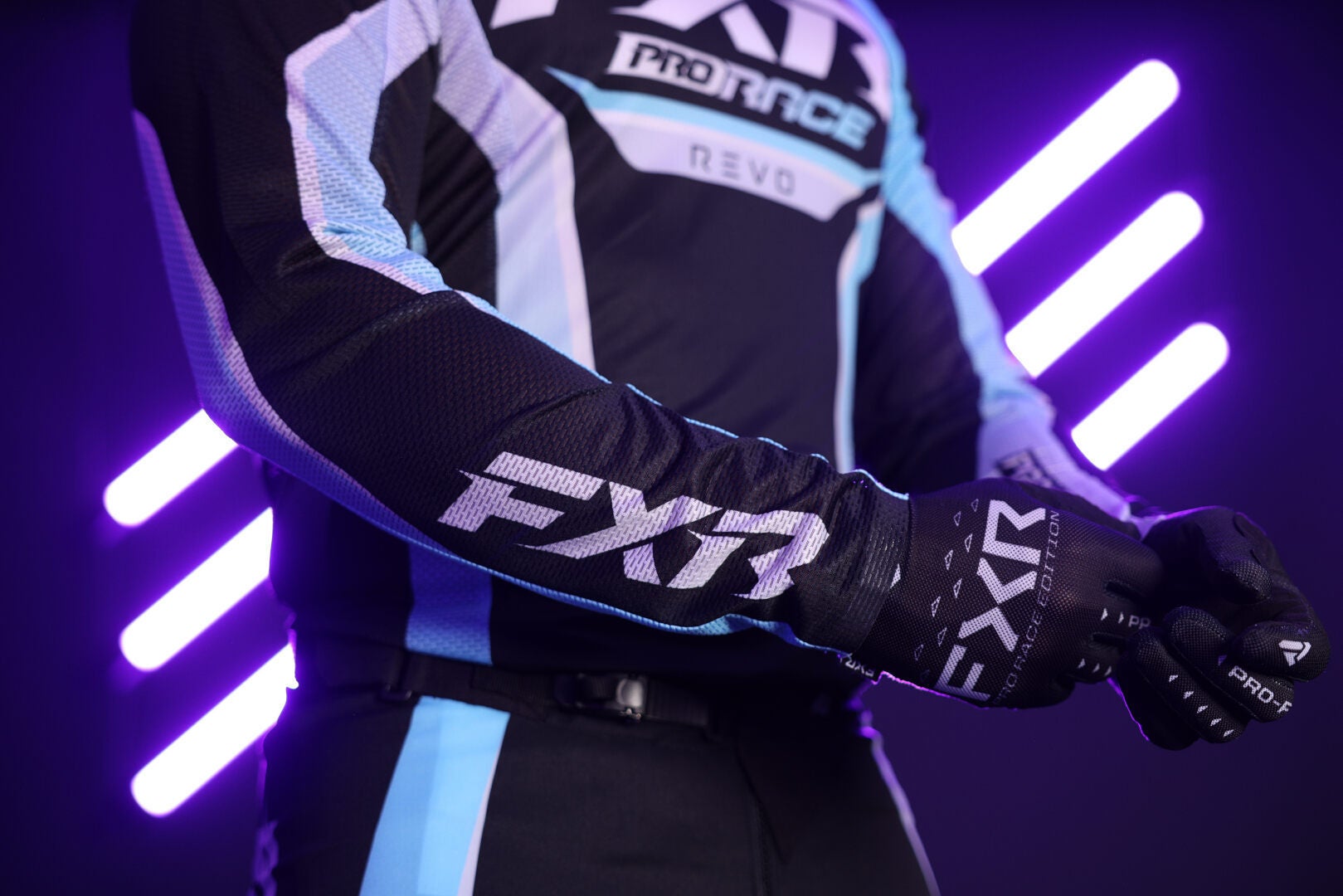 FXR Revo 2025 Maillot de motocross violet/bleu L Figure 3
