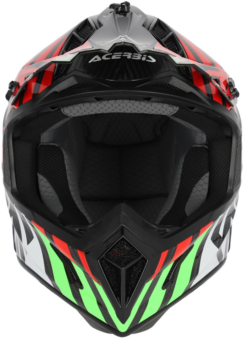 Acerbis Steel Carbon Motocross hjälm svart/grön/röd XS (53/54) Figur 6