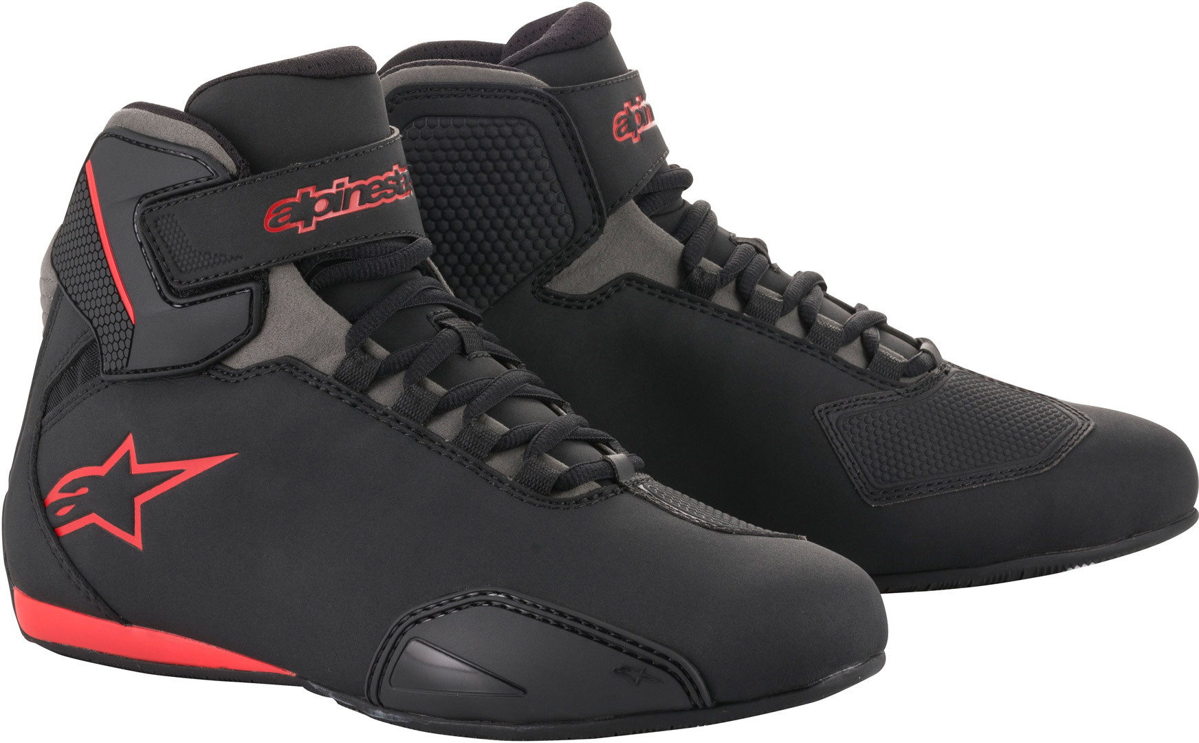 Alpinestars Sektor Pantofi de motocicletă Negru/Gri/Roșu 38 Figura 1