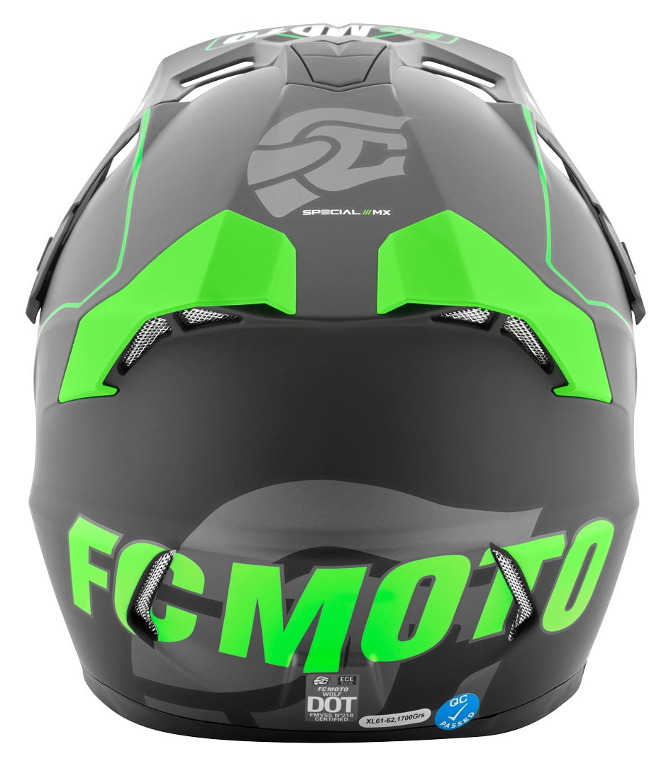 FC-Moto Merkur Straight Casco Motocross nero/verde 2XL Figura 7